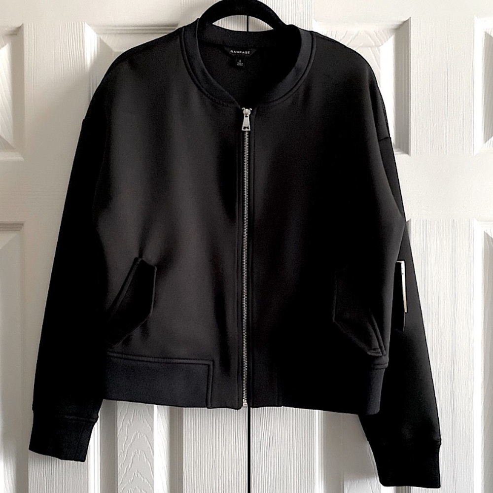 RAMPAGE BOMBER JACKET ZIP UP STYLE Black L